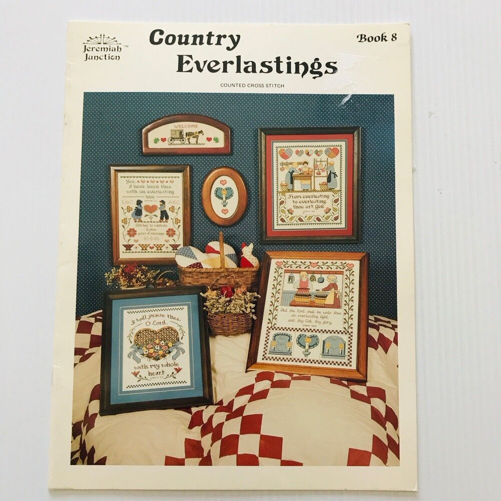 Jeremiah Junction COUNTRY EVERLASTINGS Book 8 Cross Stitch Pattern Booklet